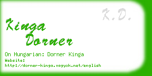 kinga dorner business card